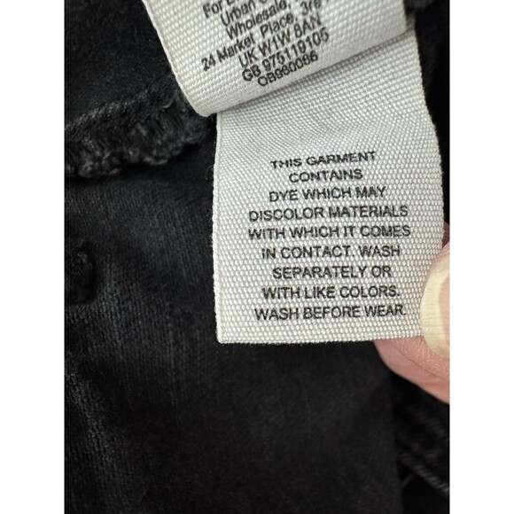 We The Free People Jeans Womens 27 Black Denim Bell Bottoms Retro High Waisted - Picture 5 of 6